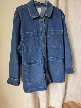 LC Lauren Conrad Denim Utility Chore Jacket size XL